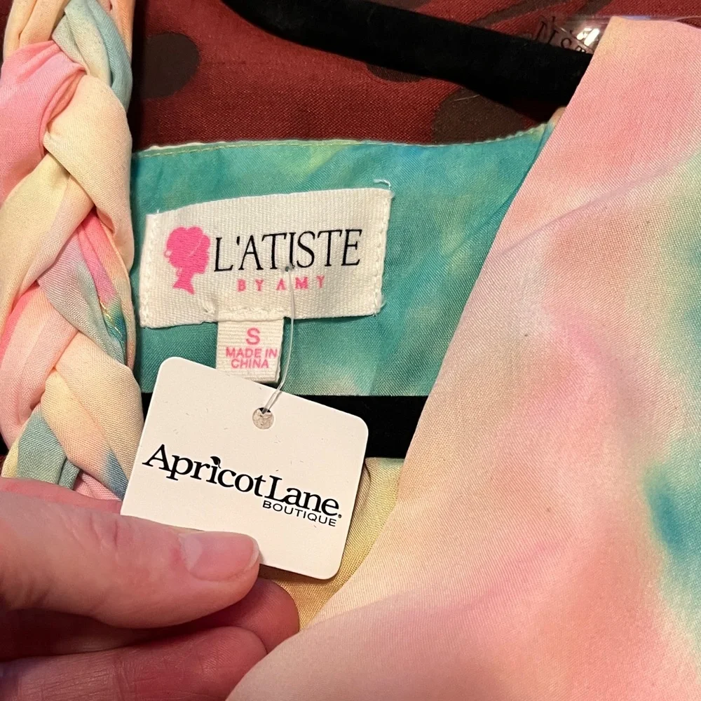 L'ATISTE Multicolor Tie-Dye Midi Dress size small - Picture 10 of 10